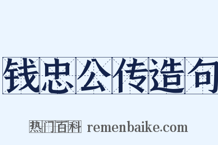 钱忠公传造句是什么意思的图片